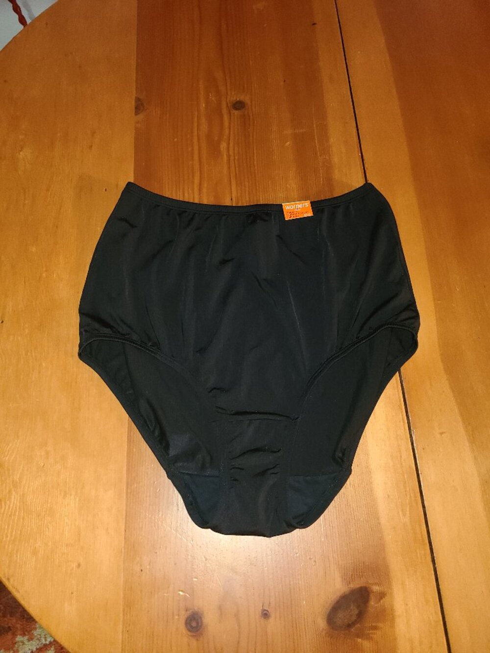 Vintage Warner’s Full Brief Women’s Underwear 8 or XL Black Nylon High Waist